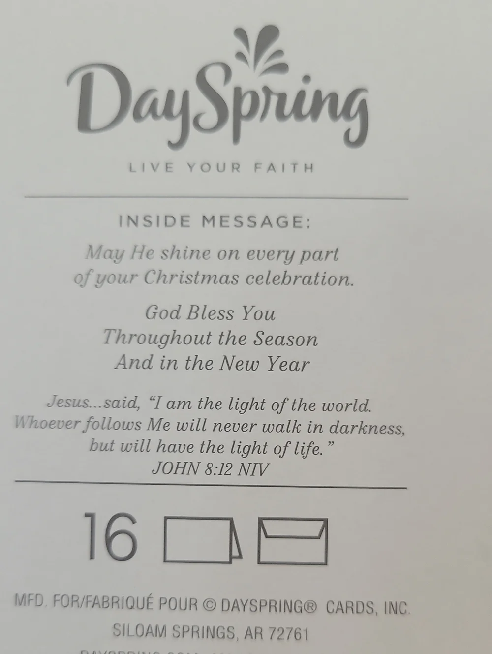 Day Springs Holiday Christmas Greeting Cards 2 Pack - A Star Led the Way